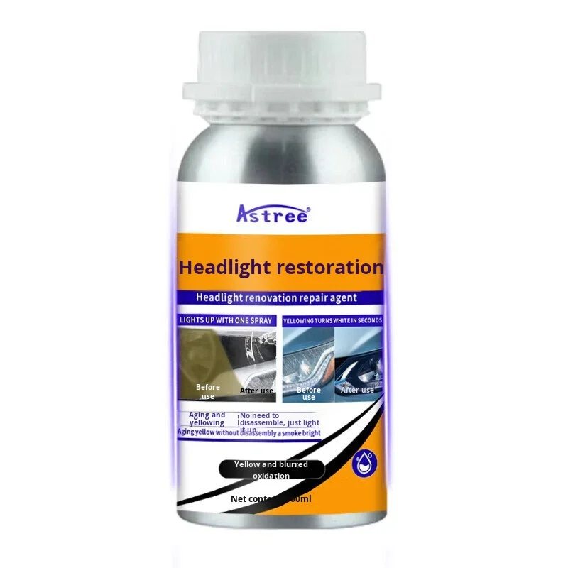 Auto Light Restoration Agent Liquid Car Headlight Cleaning Polish Supplies Aluminium Headlight Repair Agent 100ml