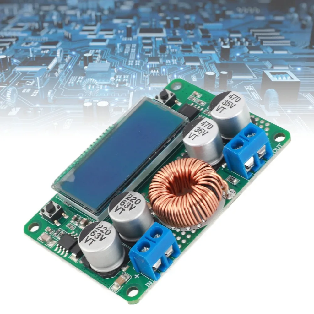 DC 8V~60V Input Step Down Module DC 3V~32V Output 7A Max Step Down Power Supply LCD Display Screen with Shell