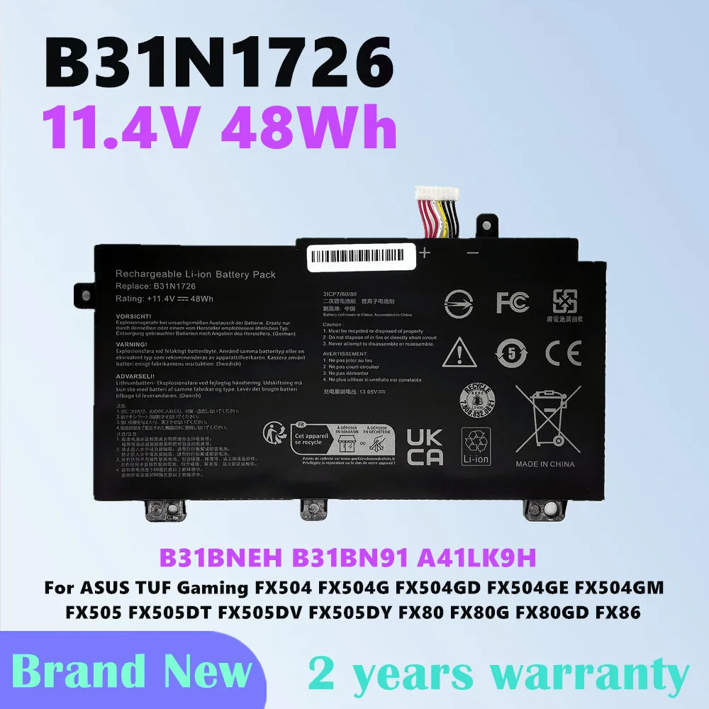 B31BnEH Laptop battery For Asus TUF Gaming A15 FA506 FA506IU B31Bn91 A17 FA706 FA706IU A41LK9H