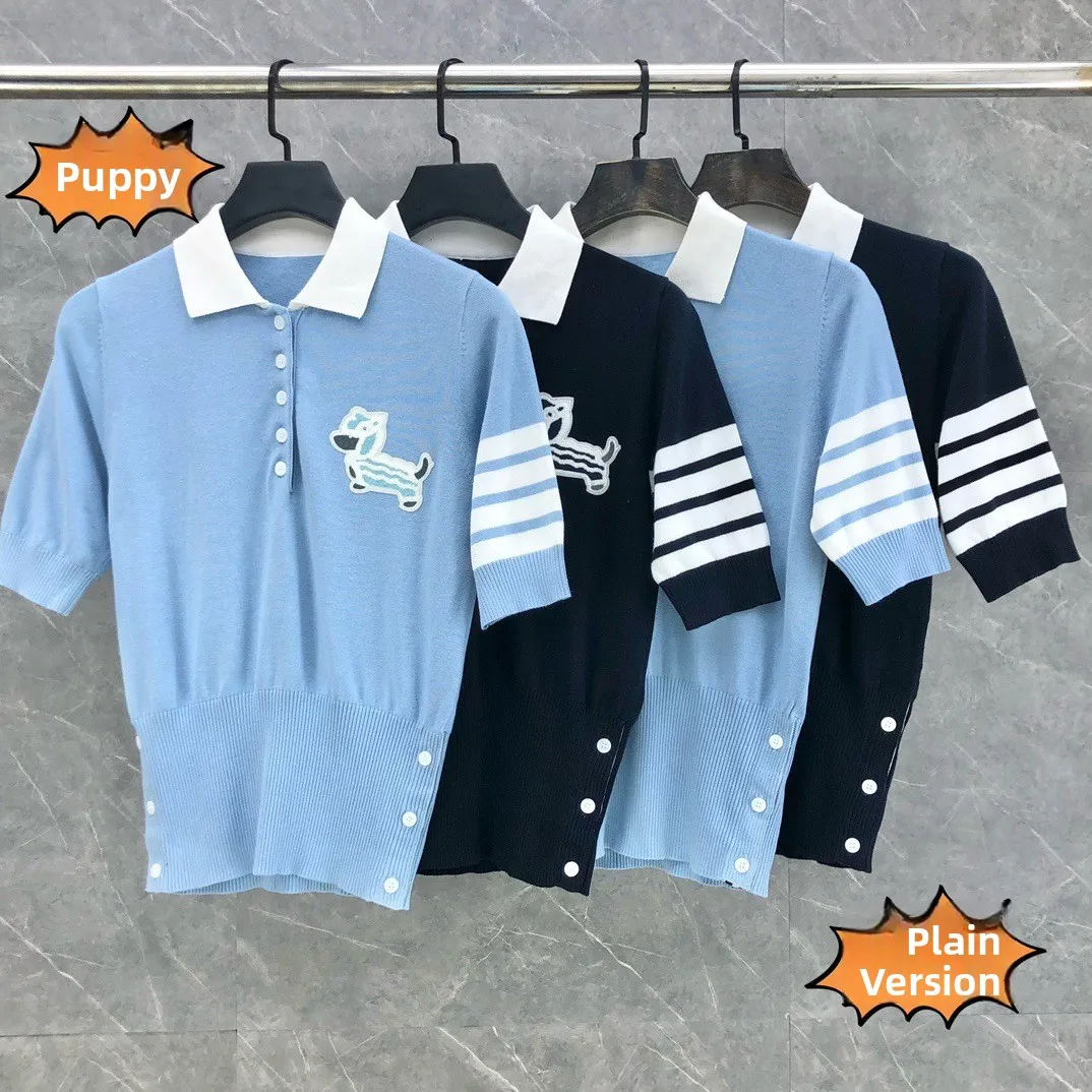 

Новая летняя женская хлопковая рубашка GD с коротким рукавом, модная повседневная универсальная свободная модель с принтом «Танец льва»