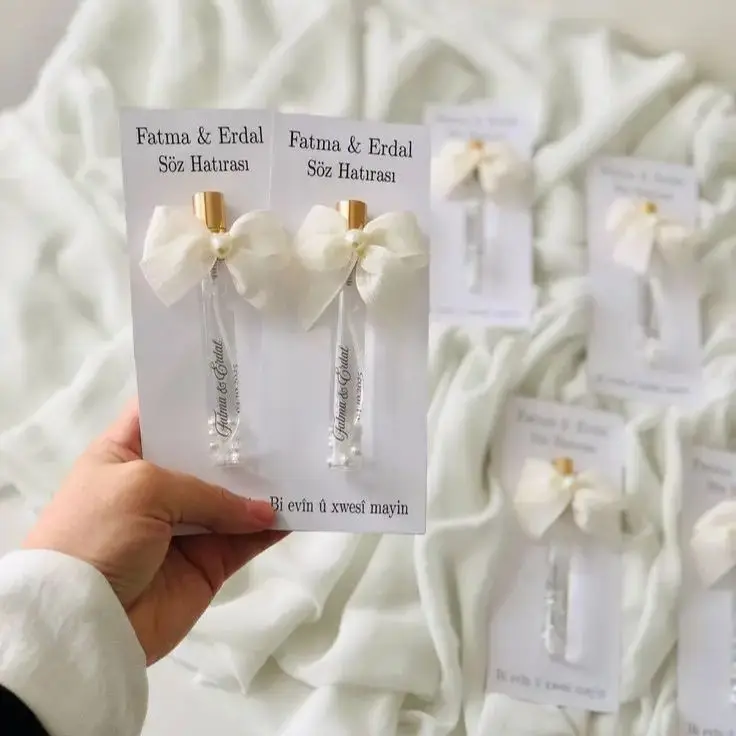 

Custom Elegant Perfume Gift Card For Party Guest Wedding Personalized Baby Shower Engagement Text Name Print Birthday Postcard