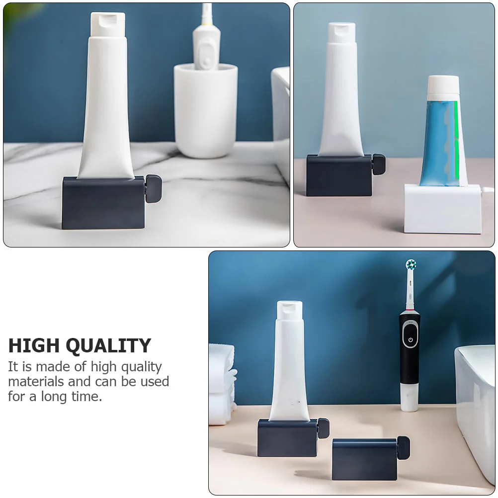 2 قطعة عصارة معجون الأسنان موزع ABS سيليكون قاعدة دليل الضغط أداة للحمام اكسسوارات معجون الأسنان أنبوب الطارد #4