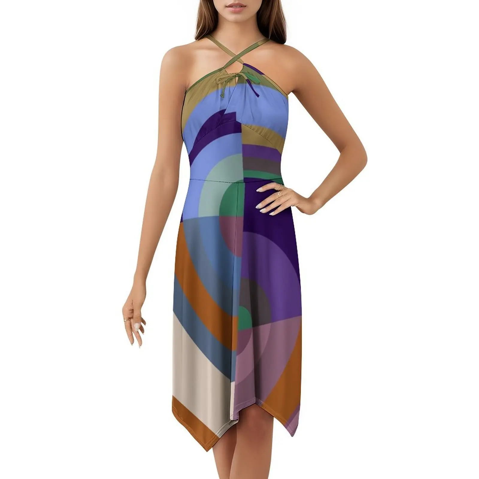 Color Revolution Doze Feminino Hip Hop Streetwear Vestido Gráfico Estampado Party Club Wear Color Revolutions Delaunay Sonia