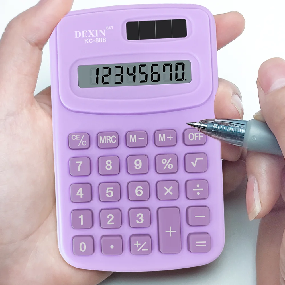 Small Calculator Silent Calculator Mini Version Learning Auxiliary Portable Calculator Back To School Supplies Students/Finance