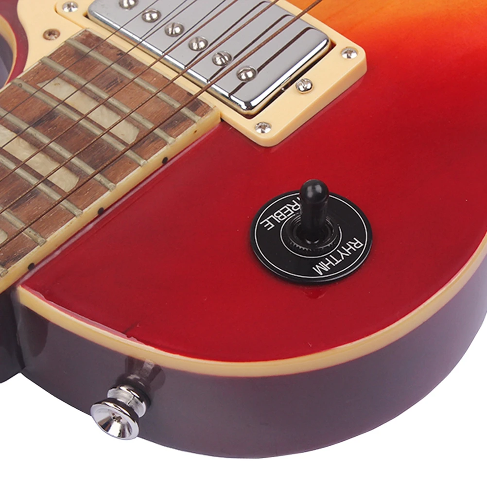 

3 Way Black Switch Gasket Guitar Toggle Parts Rhythm Treble Ring Aluminum Alloy