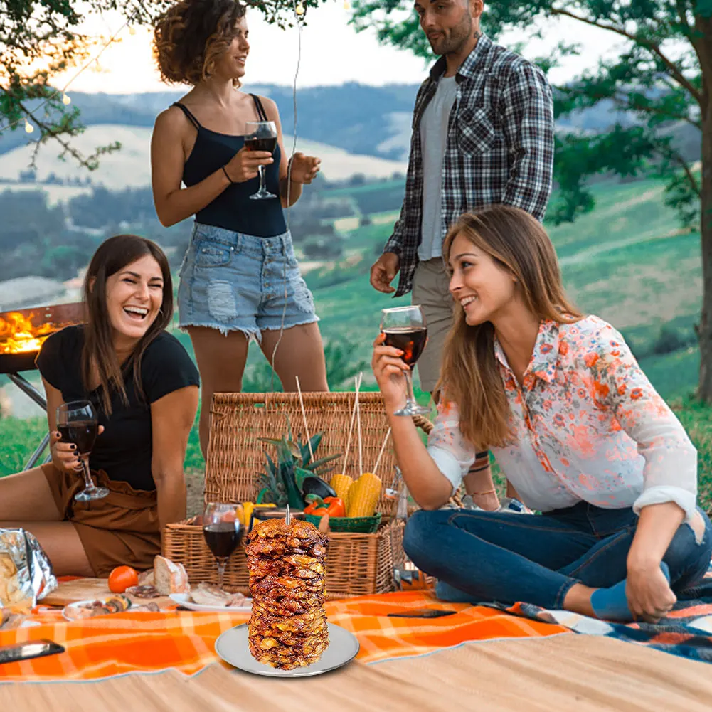 الفولاذ المقاوم للصدأ تحميص بالتنقيط عموم لشريحة لحم البيرة العمودي سيخ اللحوم شواء استبدال المسامير مع مقبض المدخن الملحقات