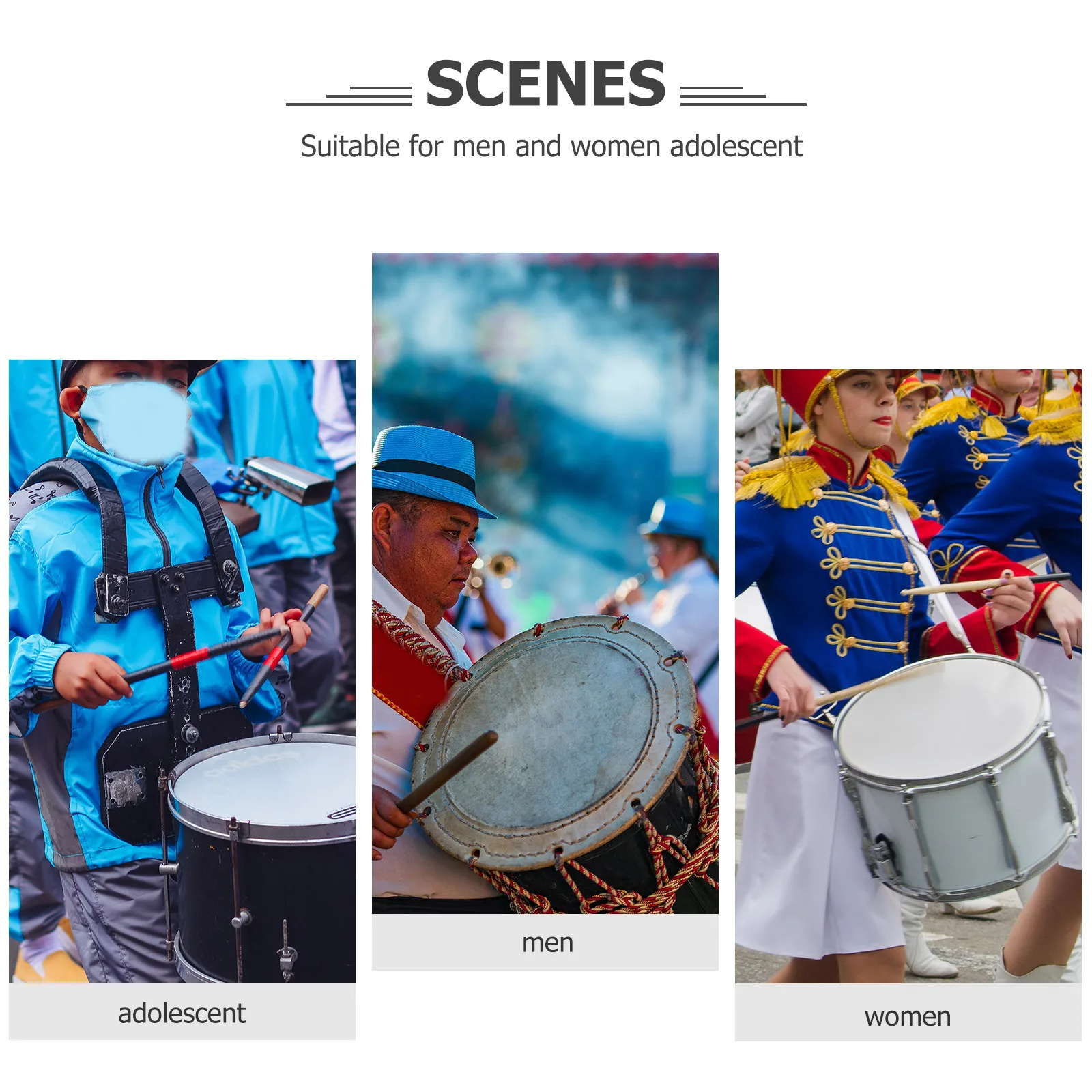 حزام طبل كمين قابل للتعديل بإبزيم معدني من النايلون، حبال طبلة بديلة، حزام مريح وآمن للرجال والنساء #1