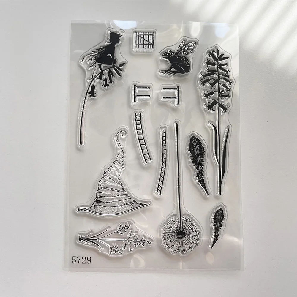 Hats and Plants 2025 Rubber Clear Stamps for DIY Craft Making Greeting Card Scrapbooking Photo Album Decor Sheets Seal Stamp