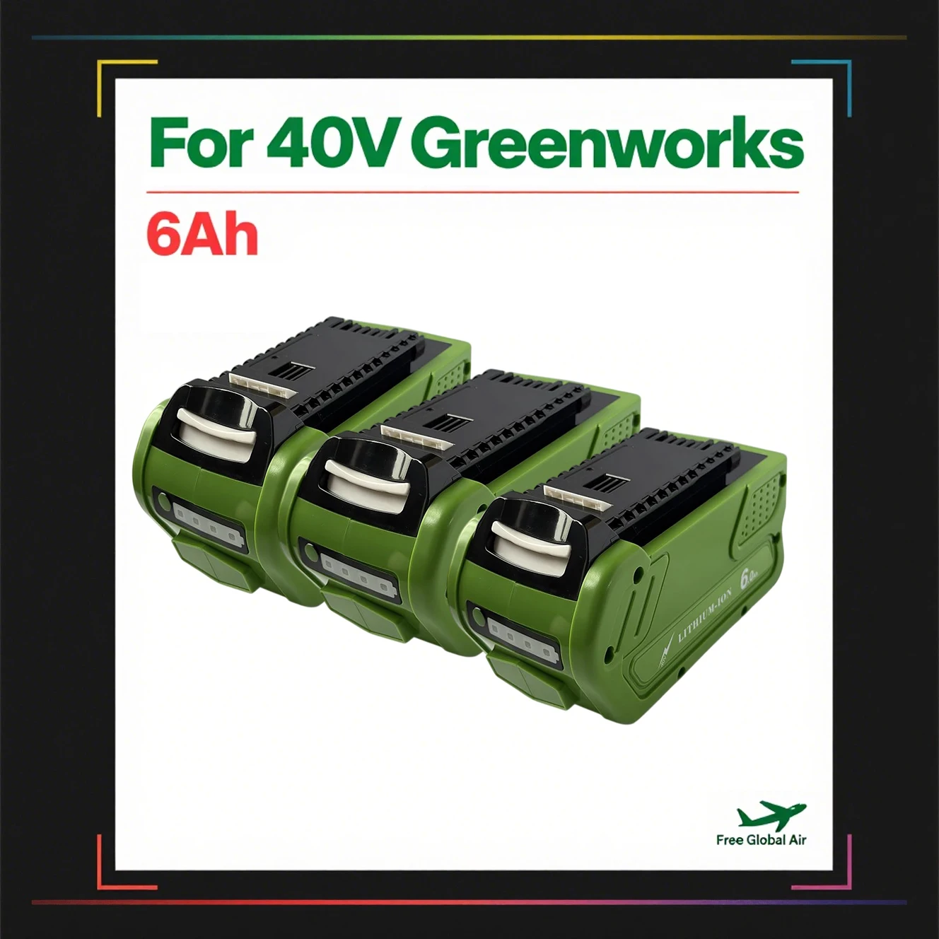 

40V 18650 Li-ion Rechargeable Battery 6000mAh for GreenWorks 29462 29472 29282 for G-MAX GMAX Lawn Mower Power Tools Battery