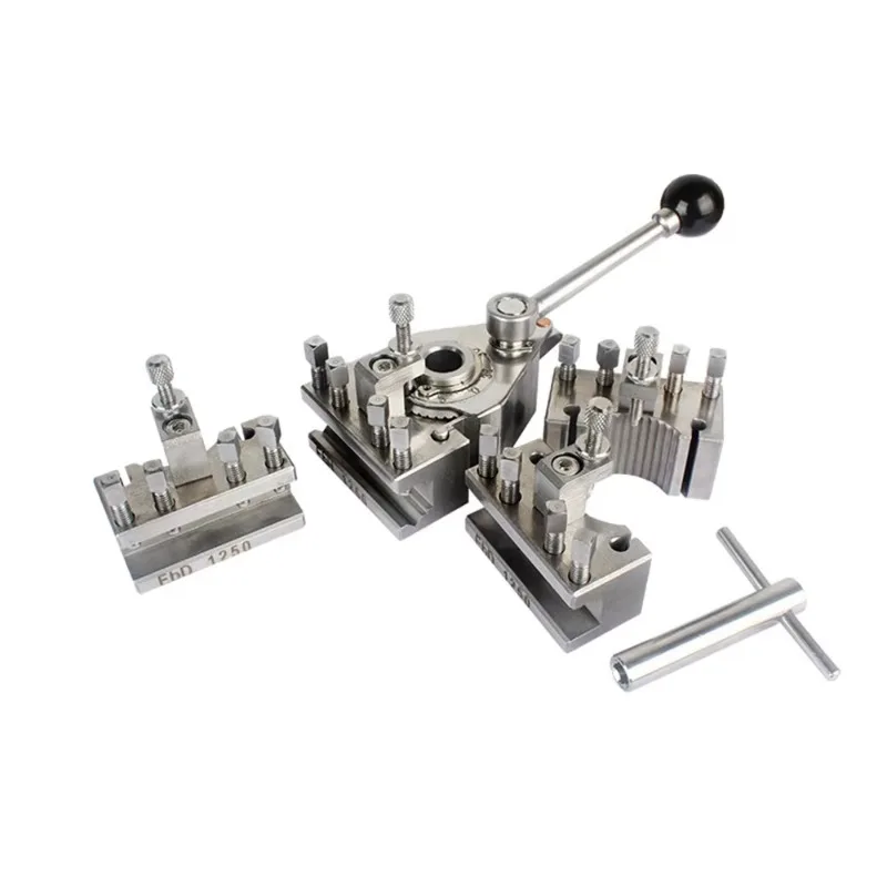 ชุดแท่นจับเครื่องมือกลึงแบบเปลี่ยนเร็ว 40 ตำแหน่ง ยี่ห้อ Eb Stainless แบบยุโรป พร้อมชุดแท่นและตัวจับเครื่องมือสำหรับเครื่องกลึง