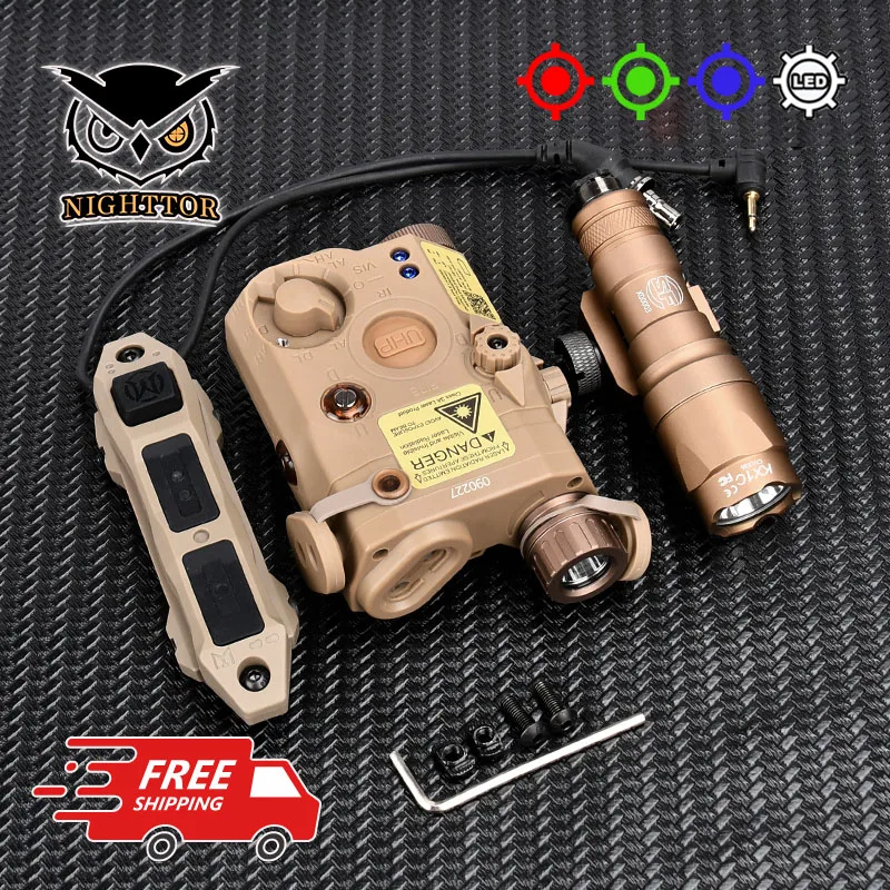 

WADSN Airsoft PEQ 15 PEQ15 Red Green Blue Laser SF Surefir M600 M300 Flashlight Weapon Light Lantern Torch Dual Control Switch