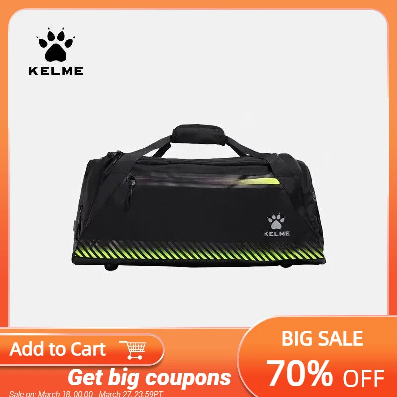 Kelme Football Sports Satchel Training Fitness Bucket Bag grande capacità con scarpe zaino portatile a tracolla da magazzino