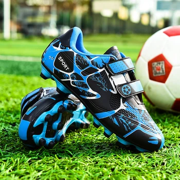 Childrens Soccer Shoes for Boy Indoor Turf Training Outdoor Sports Fast Football Shoes Society Cleats Football Boots for Kids