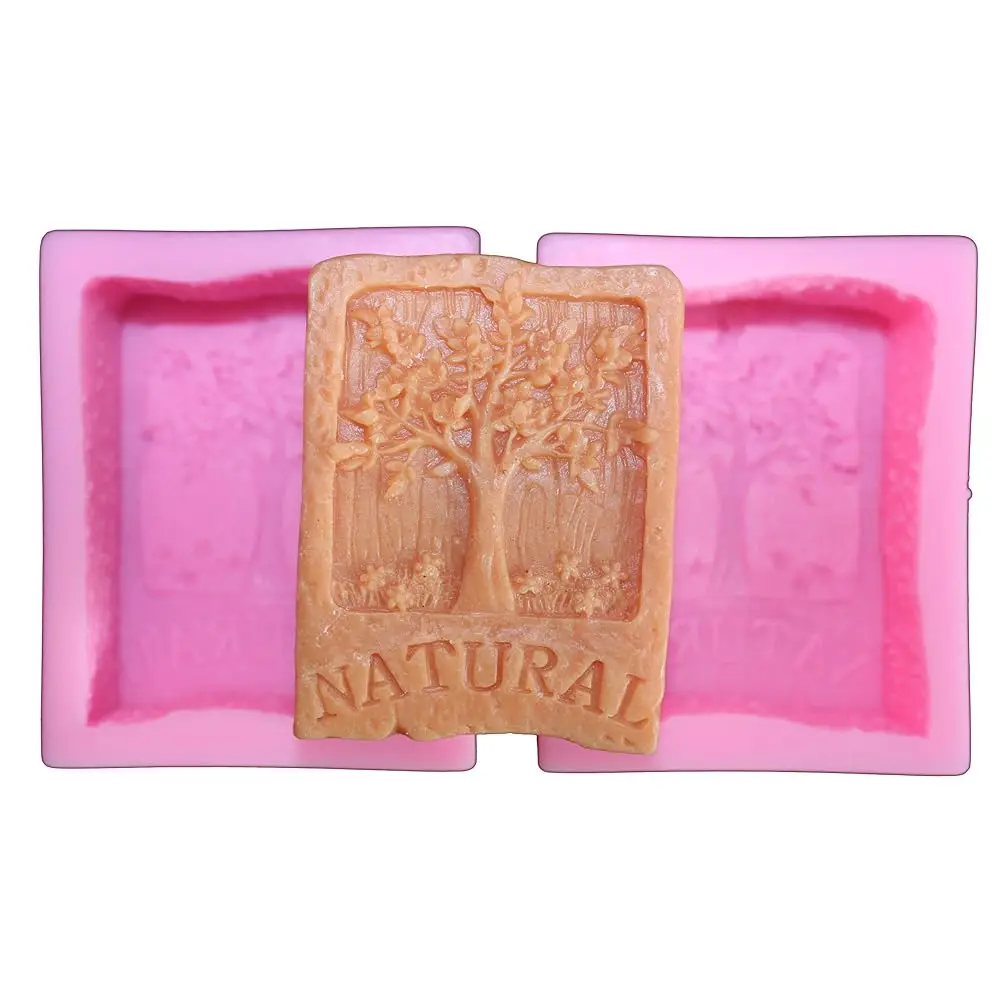 

Силиконовая форма для мыла с рисунком дерева для изготовления натурального мыла, DIY-продуктов для ухода за кожей и мыла для малого бизнеса (натуральное)