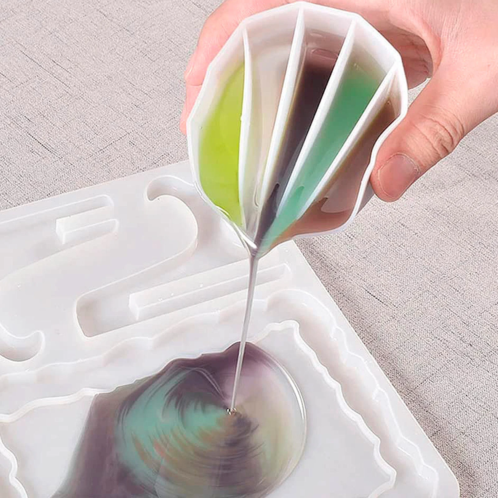 

Silicone Molds for Epoxy Resin Mixing Cups Paint Color Diverter Measuring Jewelry Accessories Parts Craft Supplies