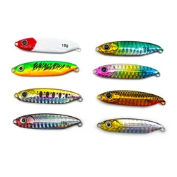 Fishing Lure Metal Jig Fish Hook 7g 10g 15g 18g 20g Shore Casting Swimbait Spoon Artificial Bait