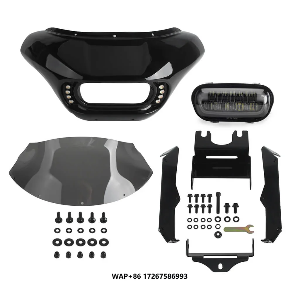 

Headlight Fairing 9 Windshield LED Headlight DRL for Harley Softail Street Bob 107/114/117 Low Rider 107 Standard 107 2018-2025