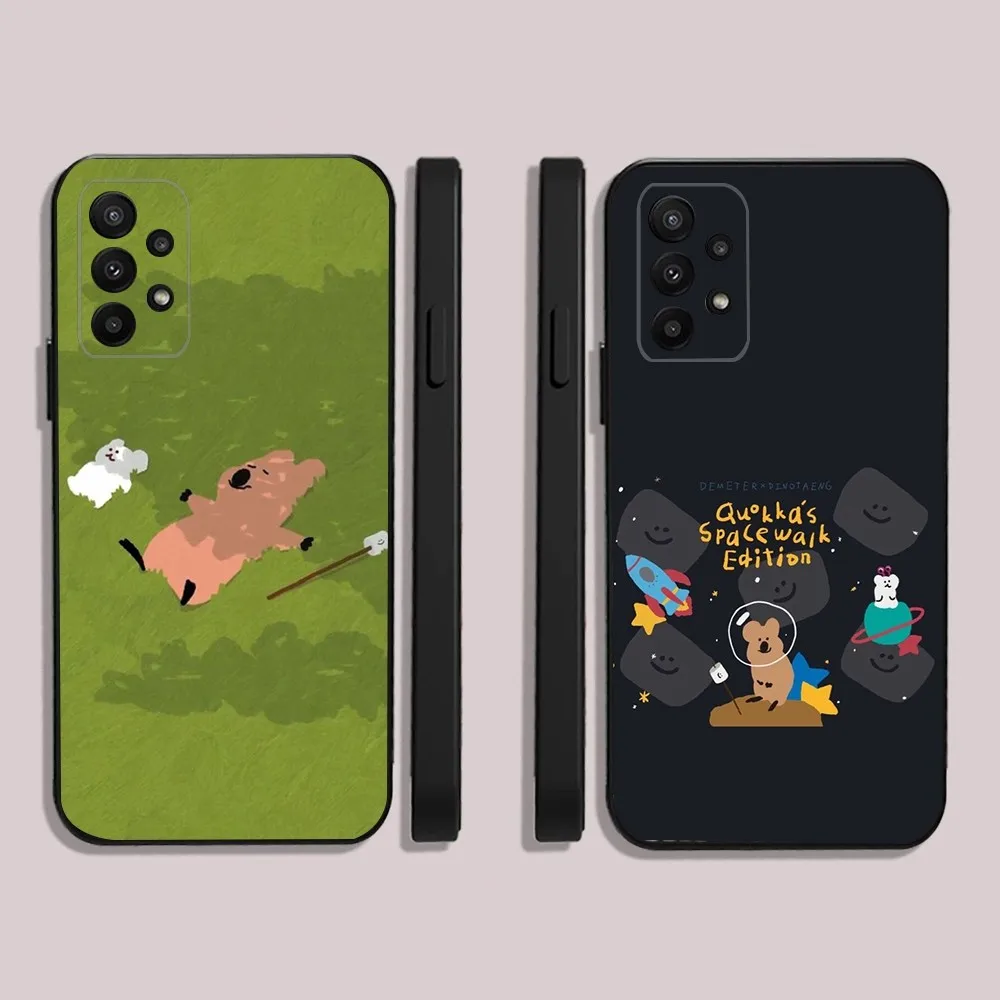 

Korea D-Dinotaeng Phone Case For Samsung S24,23,22,30,21,10,9,Ultra,Plus,Lite,FE,5G Black Soft Case