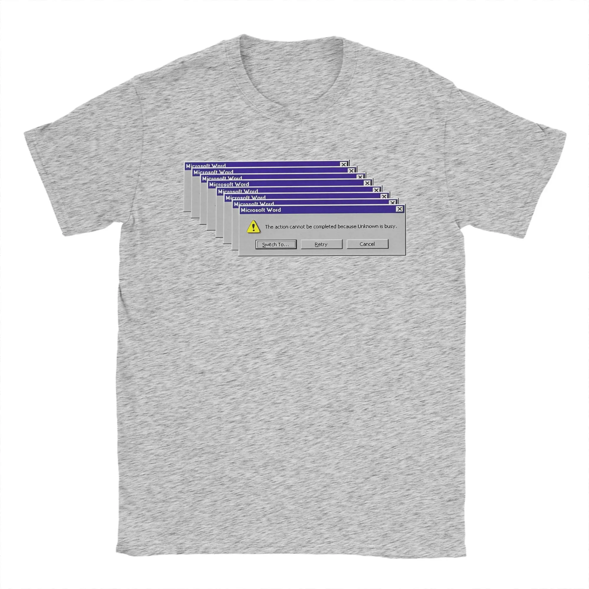 Camisetas Hipster windows 98 con mensaje de error para camisetas con cuello redondo, camisetas de manga corta, camisetas de verano