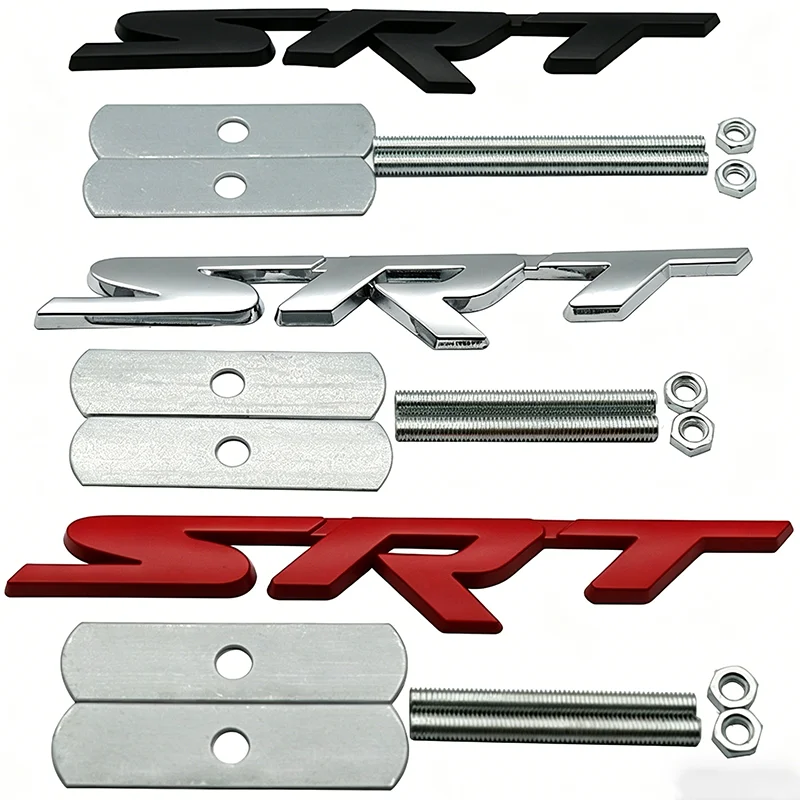 Emblema 3D Metálico para Parrilla Delantera de Coche, Adhesivo para Dodge SRT, Durango, Ram 1500, Charger, Viper, Challenger, Caliber, Insignia para Carrocería y Maletero