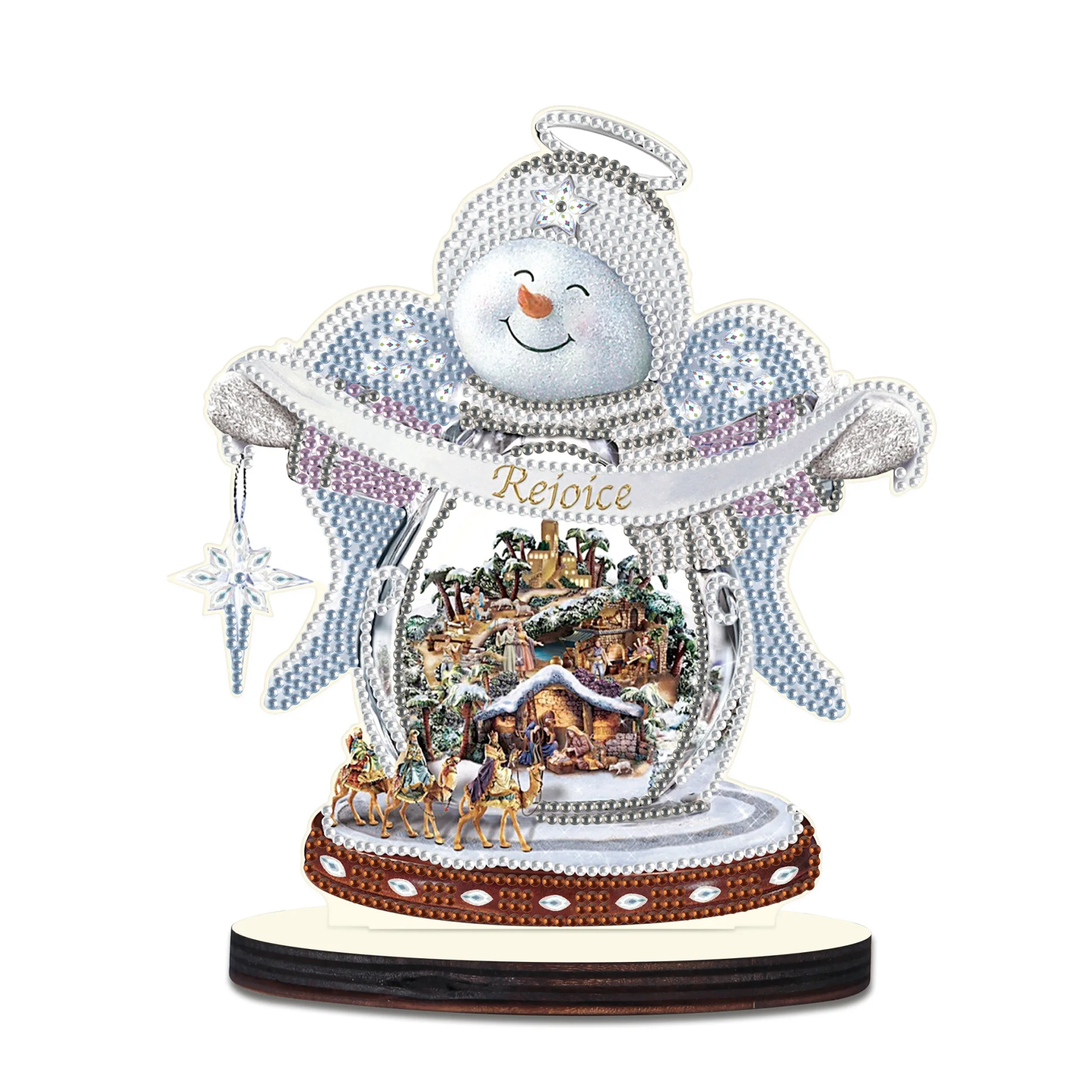 Diamond Art Painting Ornaments Kits for Adults,Christmas theme Crystal Special Shape Diamond Ornaments Home Tabletop decor Gift