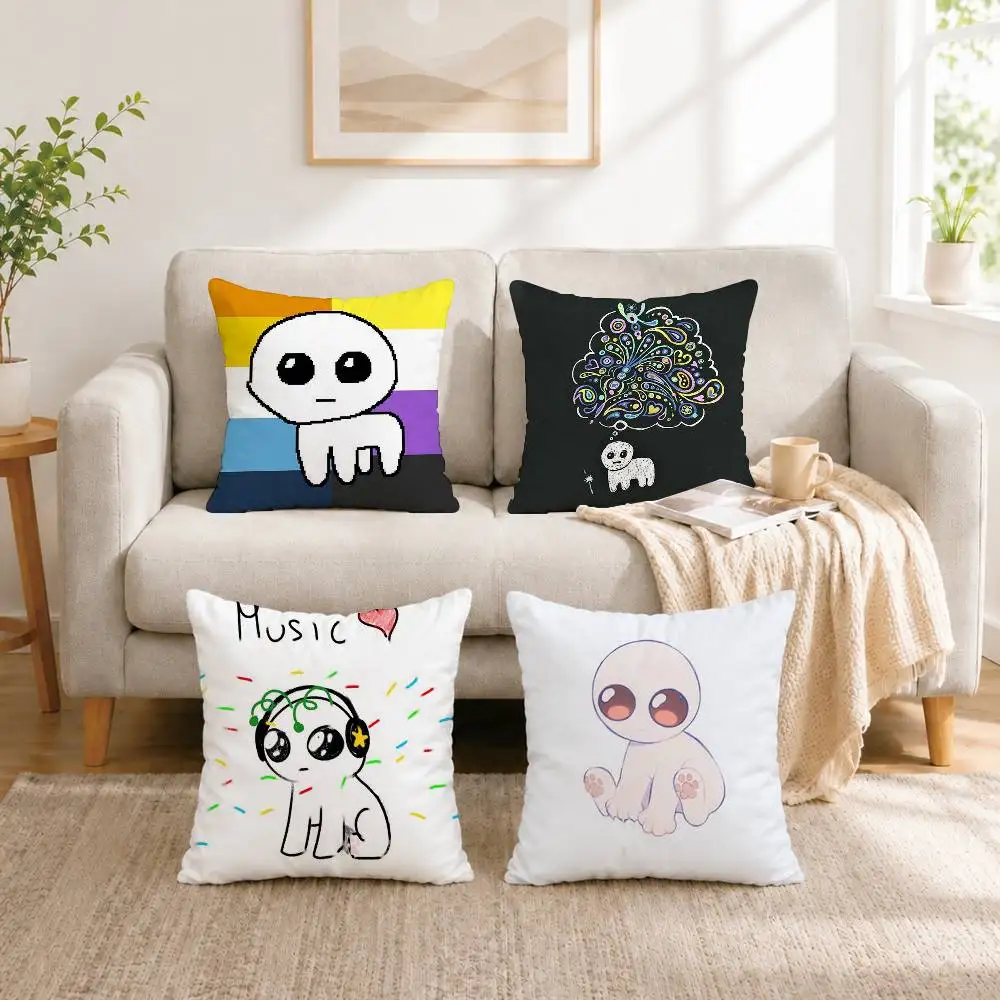 

TBH Autism Creature Yippies Pillow Case Square Double-Sided Sofa Cushion Cover Bedroom Bedside Pillow Gift