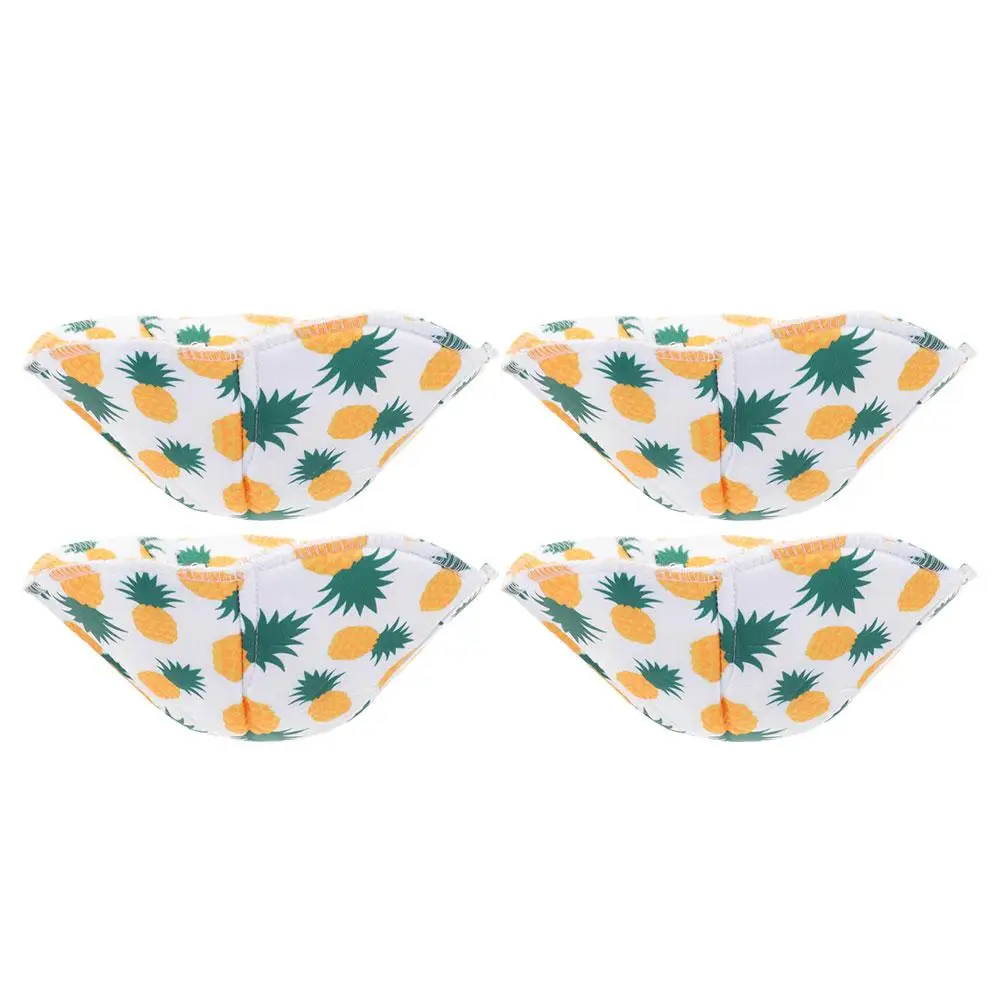 

4 Pcs Thermal Bowl Holder Microwave Insulated Holders Hot Food Sleeve Heat resistant Polyester Cotton Covers Soup Bowls Protect