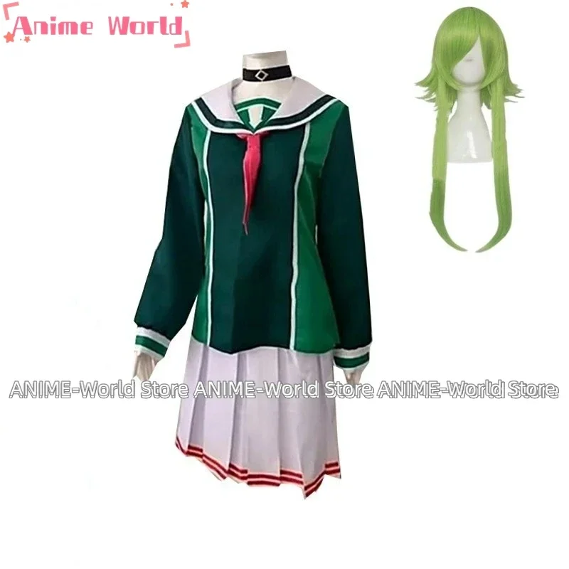 《 Custom size 》 Game Kanna Kizuchi Cosplay Costume Wig Women Party Suit Top Skirts Neckwear Halloween Uniforms