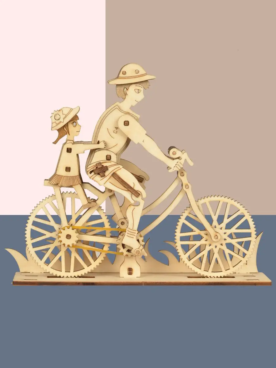 Diy artesanal bicicleta montagem de madeira modelo infantil montado brinquedos educativos presente de aniversário para meninos e meninas