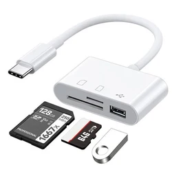 3 In 1  Adapter TF SD Memory Card Reader OTG USB C USB3.0 Card Connector For Samsung iPhone Xiaomi Macbook USB Type C Adapter