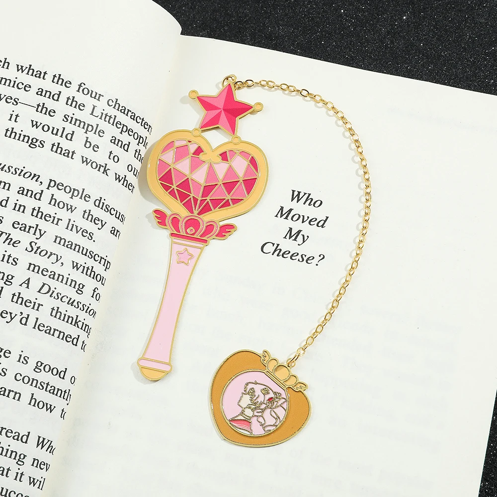 Imagem -06 - Magic Wand Book Mark para Mulheres Anime Girl Coleção Demetal Bookmarks Presente para Amantes de Livros Gal Reading Marker Pcs Fãs