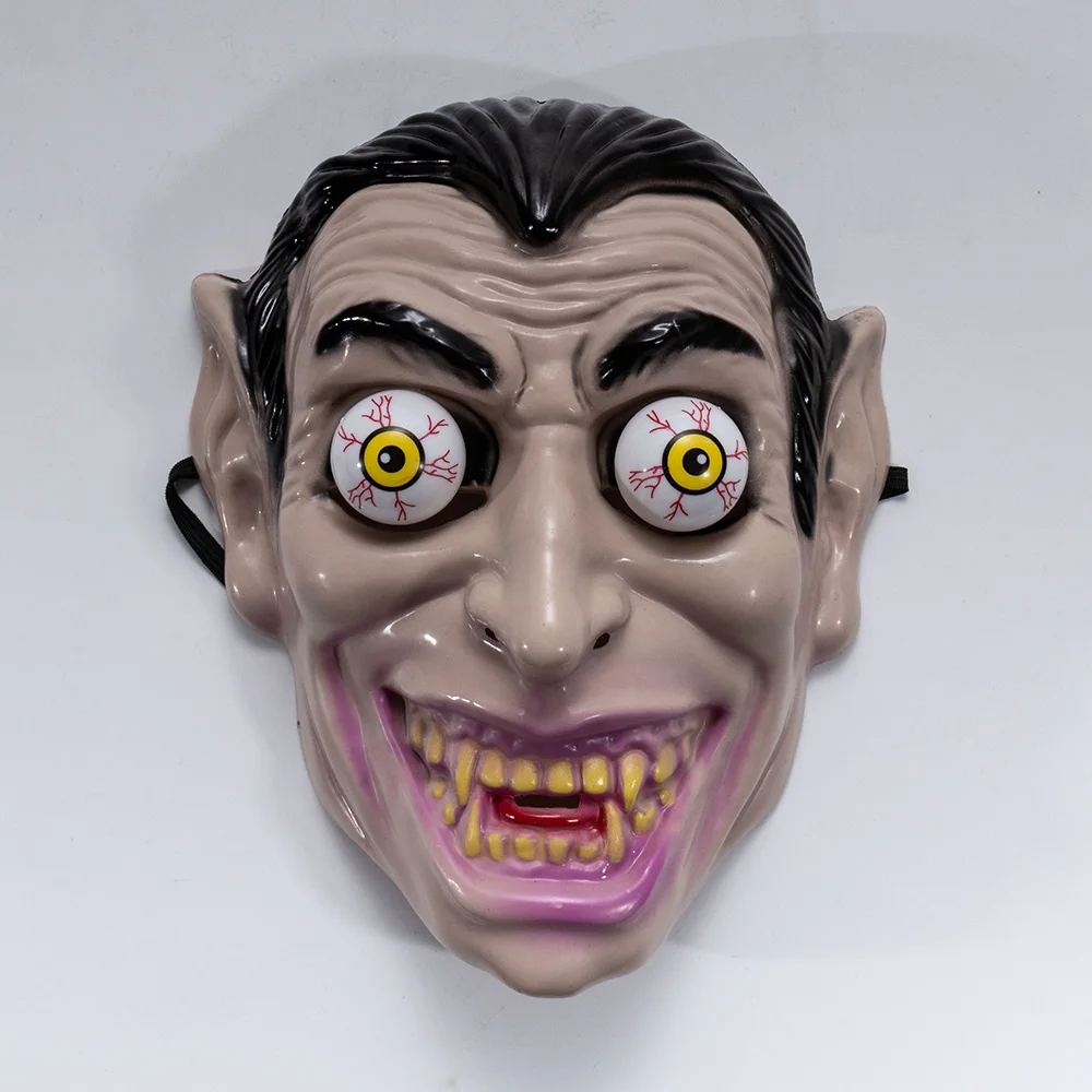 Horror Zombine Vampire Clown Skull Mask Cosplay Plastic Moveable Eyes Joker Masks Halloween Carnival Party Costume Props