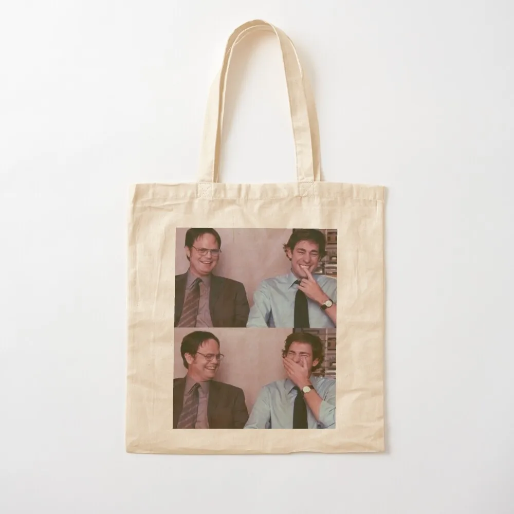 

Dwight and Jim Tote Bag shopper bag woman personalized tote bag Canvas Tote