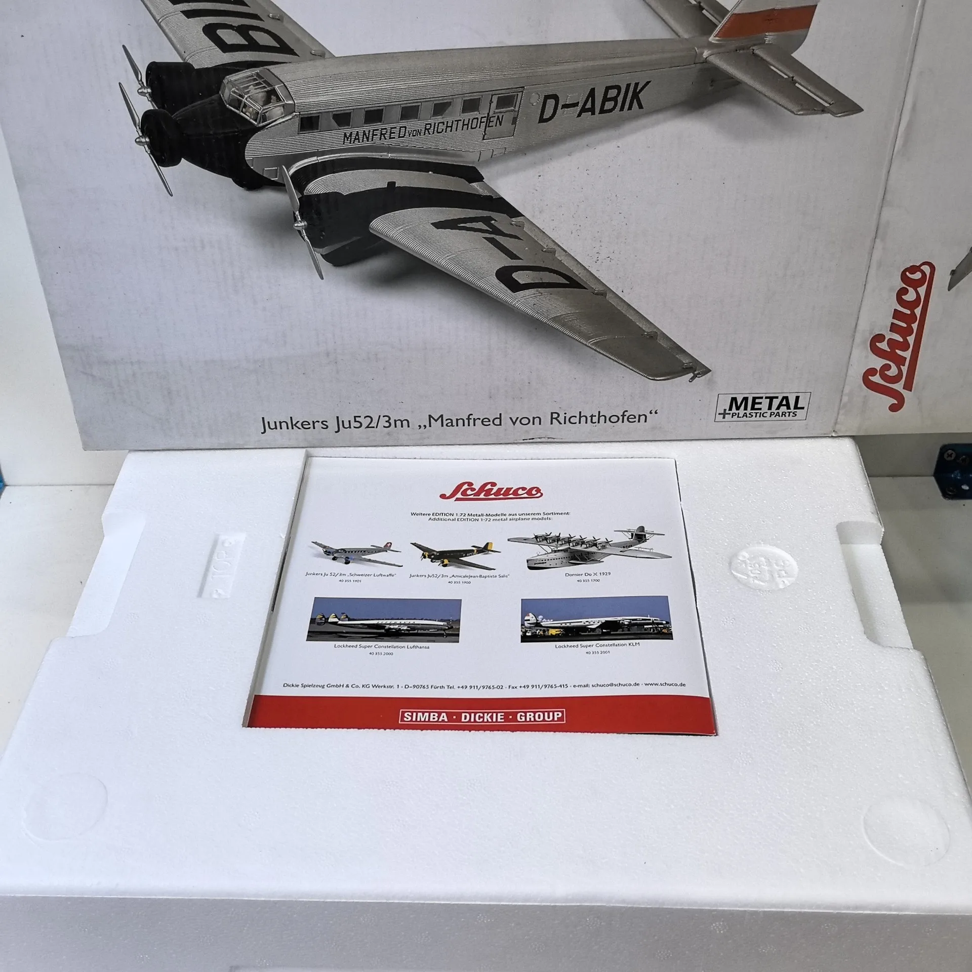 

Литой под давлением SCHUCO масштаб 1/72, JUNKERS JU52/3M Manfred Von Richthofen, модель самолета, модель автомобиля из сплава, Коллекционная игрушка, подарок, сувенир