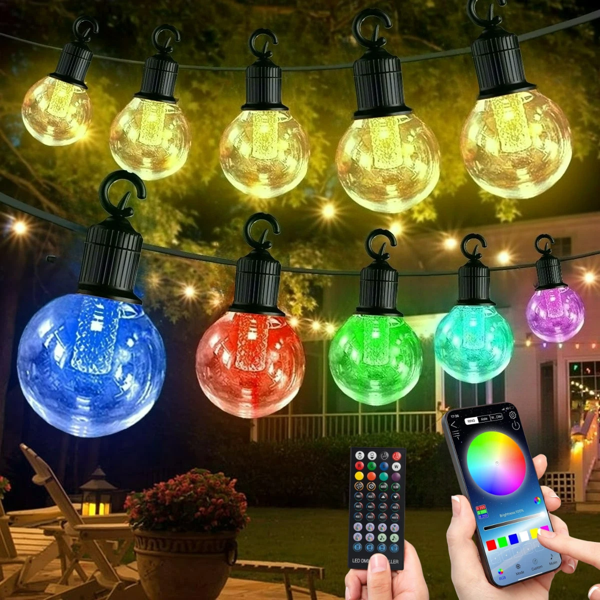 APP屋外ストリングライト中庭天井照明ホリデーディスプレイ、 - Christmas Lights Outdoor のレビューと価格