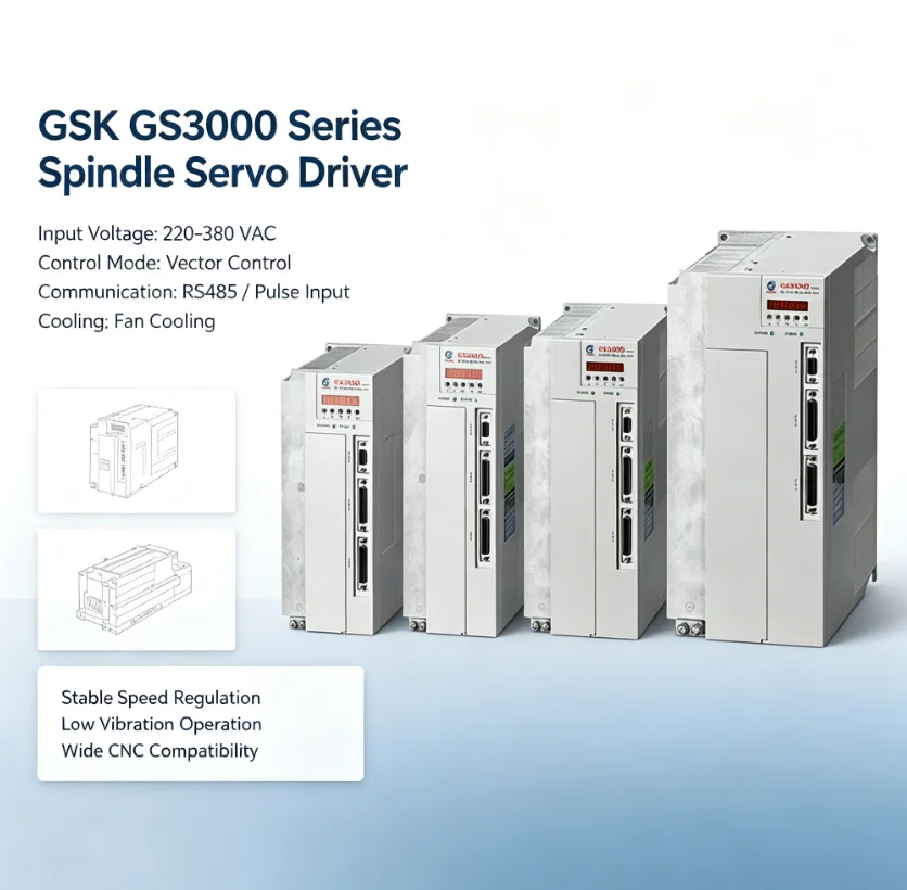 GS3025/GS3048/GS3050/GS3075/GS3010/GS3148/GS3150/GS3198/GS3300/GS3450 Series AC Spindle Servo Driver Unit for Lathe