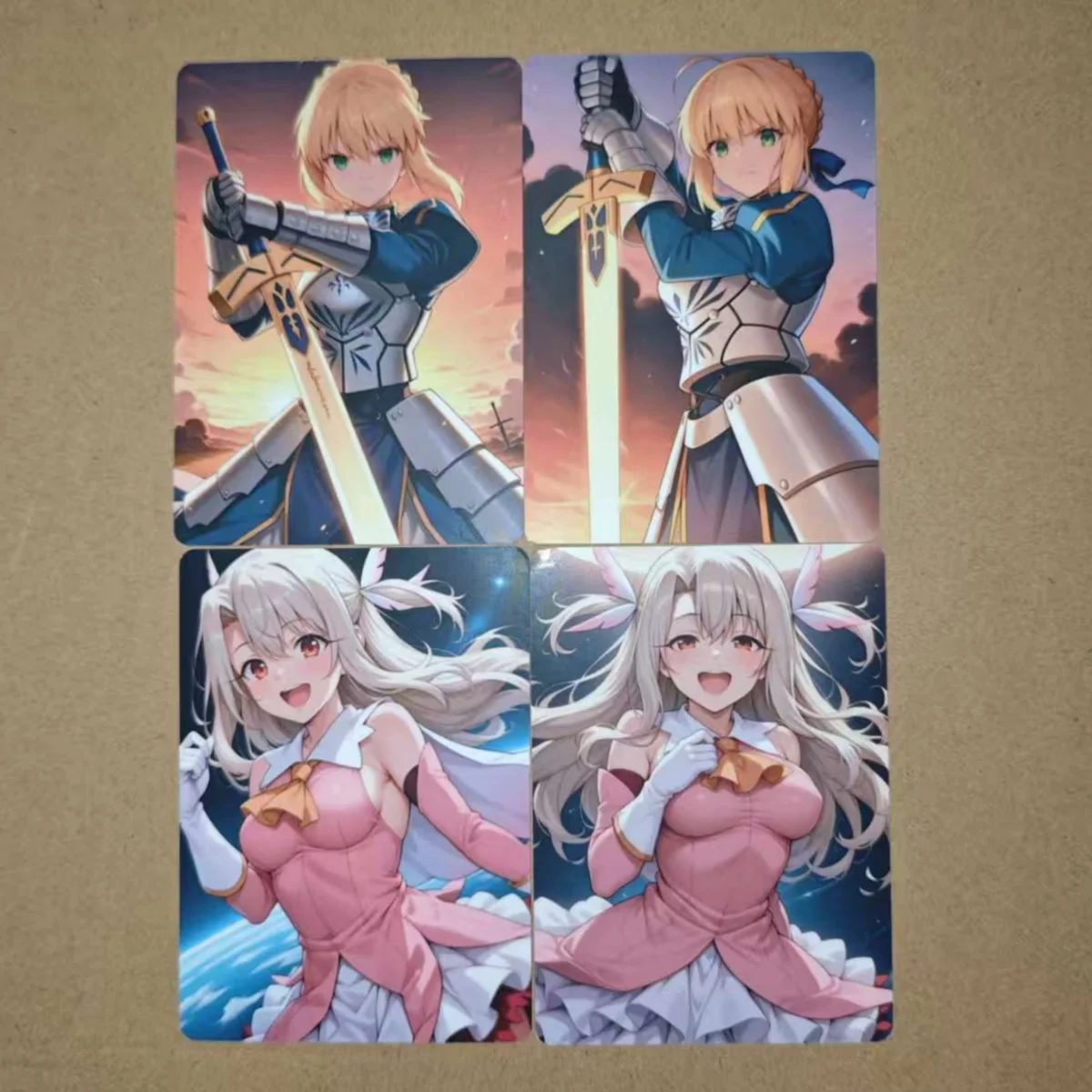 8Pcs/set Sexy Card NSFW Saber Tohsaka Rin Matou Sakura Illya Qipao Cheongsam DIY PTCG Animation Collection Card 18+ view 3