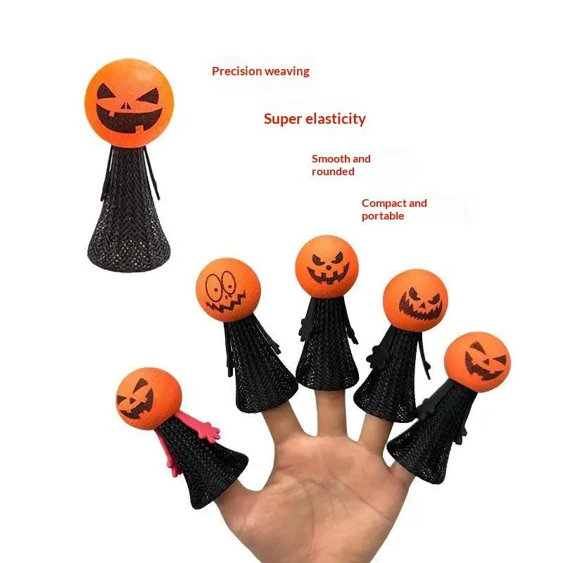 Halloween Bouncing Pumpkin Finger Toys – detail image 1