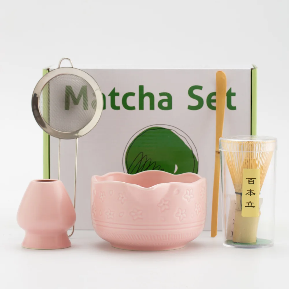 

Набор Matcha, полный набор с венчиком Matcha/бамбуковыми ложками, традиционные японские керамические аксессуары для изготовления латте Matcha