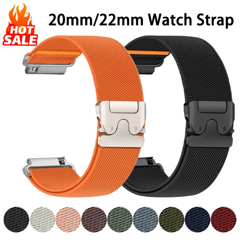 20mm 22mm band For Amazfit bip 6 5/GTS 3/2/2e/GTS2 Mini/GTR 3 Pro/42mm/47mm/2/2e/stratos 2/3pro Parachute buckle Correa Bracelet