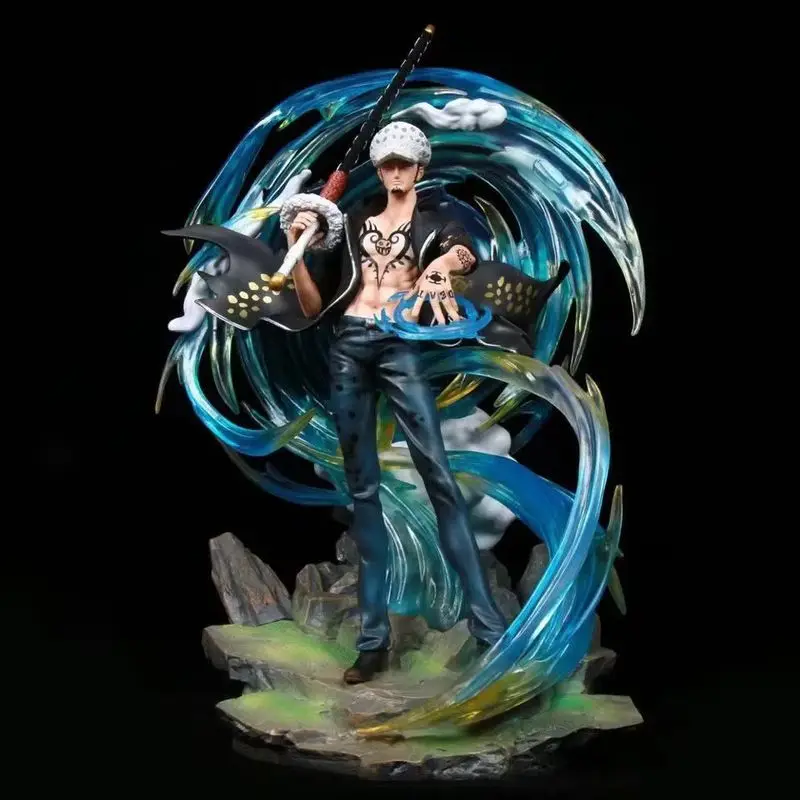 

One Piece Trafalgar D Water Law Phantom 41cm Anime Action Figure - Light Emitting Collection Statue Model Doll Toys Gifts
