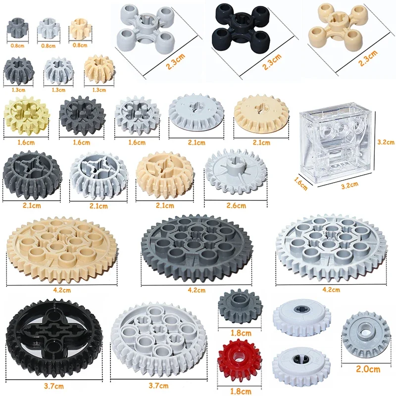 Assemblare particelle MOC Parti tecniche Ingranaggi Mattoni sfusi Blocchi di costruzione ad alta tecnologia fai-da-te compatibili con tutte le marche Accessori modello di auto