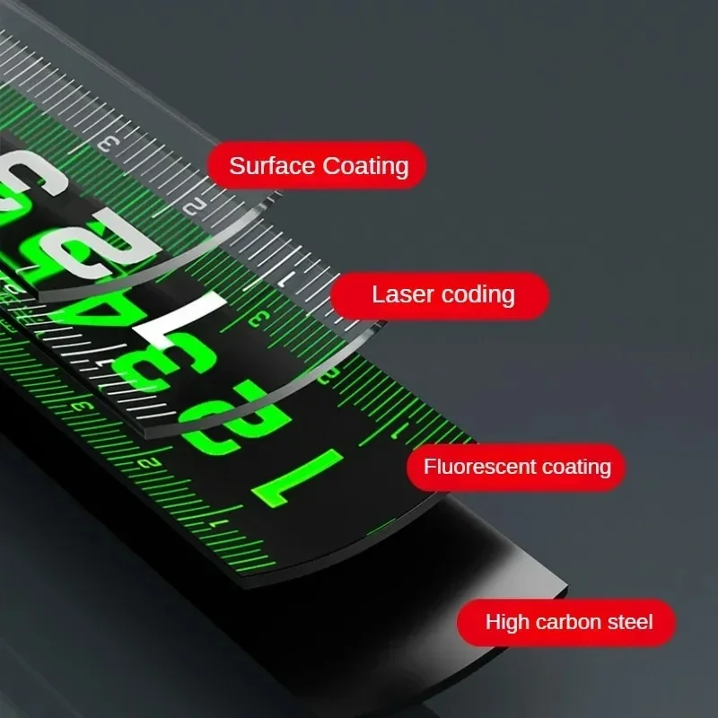 3M/5M/7.5M/10M أدوات النجارة شريط القياس قابل للسحب المحمولة عالية الدقة شريط القياس سميكة ومقاومة للاهتراء #2