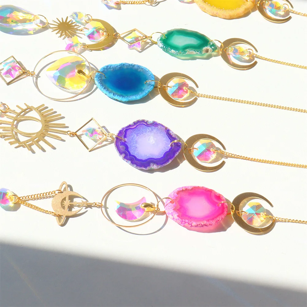 SAFEY-Attrape-Soleil en Clip Arc-en-Ciel, Accessoire de Décoration pour Fenêtre de Maison, Rideau, Lustre, Prisme