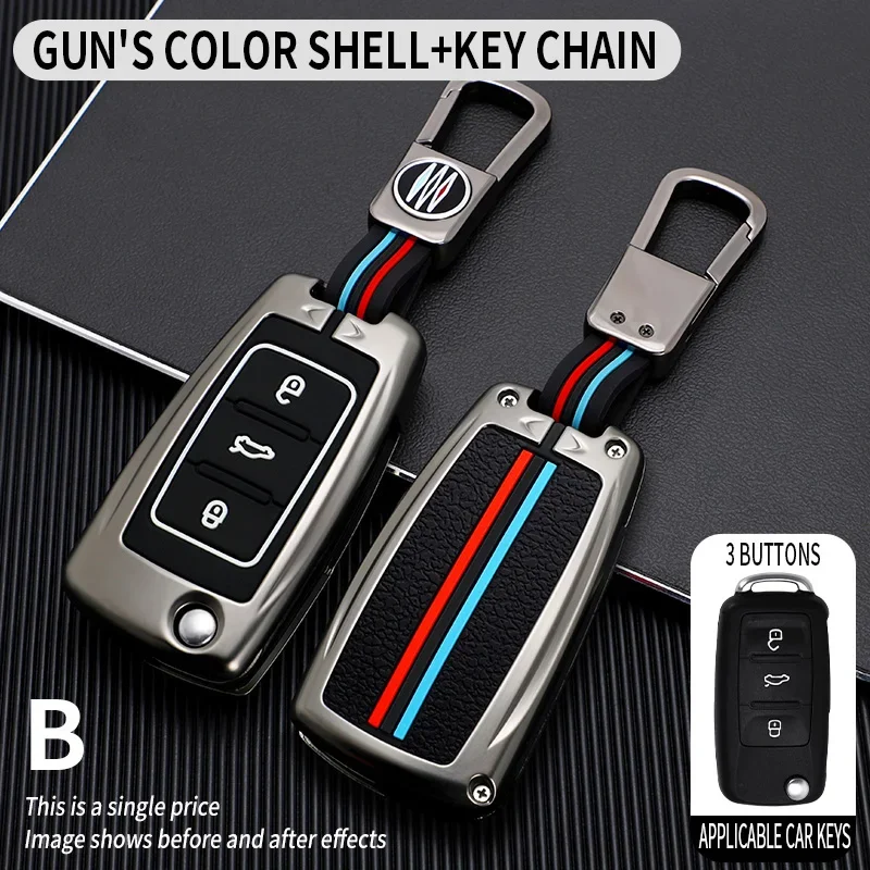 Car Remote Key Case Cover For Volkswagen VW Polo Golf Passat Tiguan Beetle Caddy T5 Up Eos Skoda Octavia Seat Leon Altea