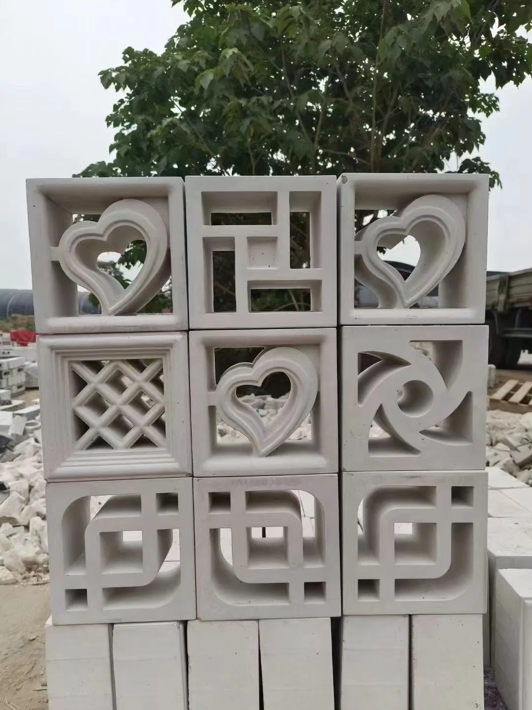 New hollow brick decorative wall art wall decorative mold cultural wall design creative fashion partition breathable light-trans