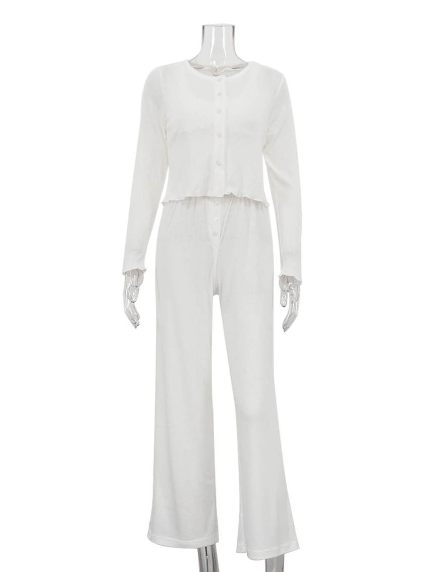 Marthaqiqi 여성용 O-넥 잠옷, 긴 소매 잠옷, 탱크 탑, 잠옷 바지, 캐주얼 여성 잠옷, 3 피스 세트