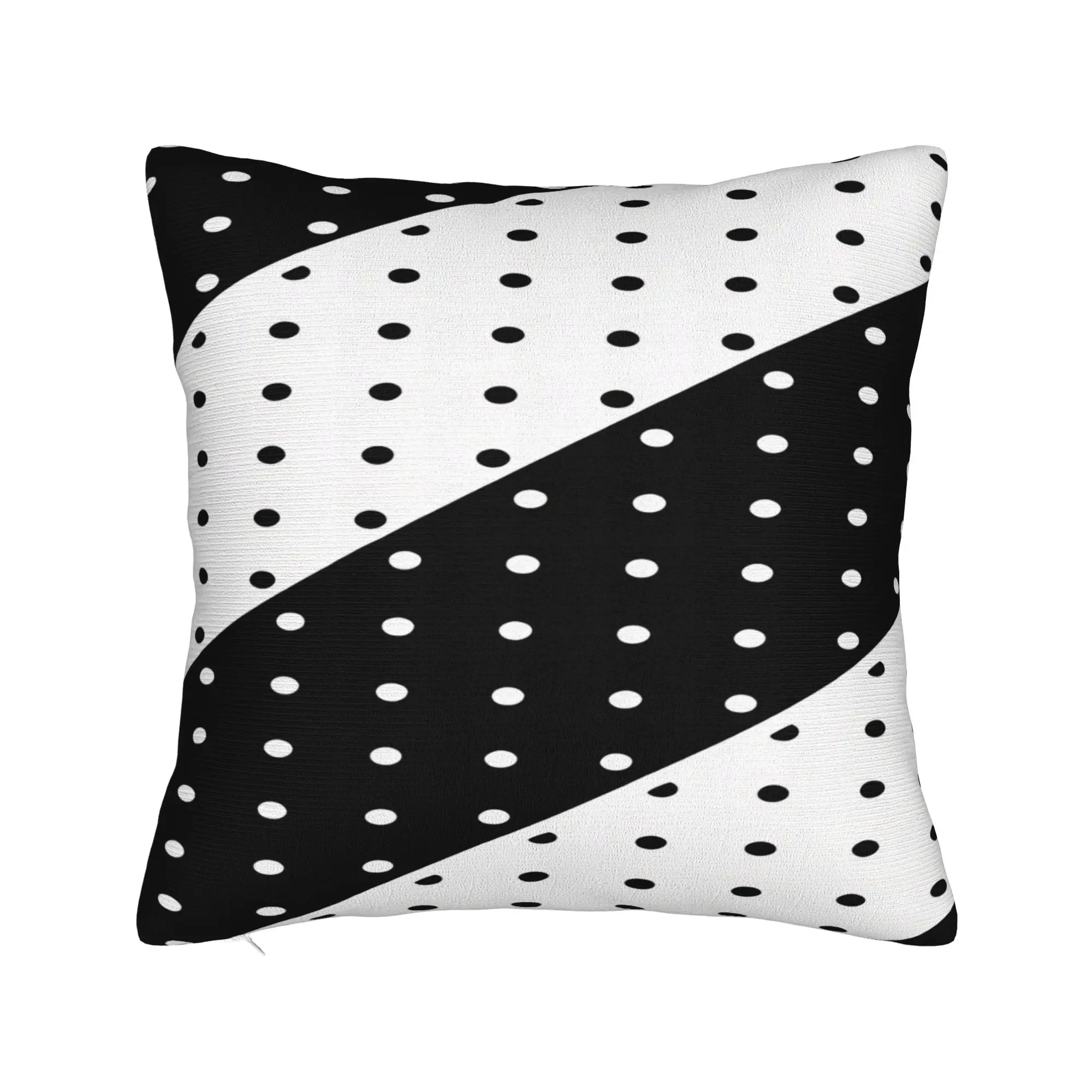 Diagonal Dot Patchwork Pillow Case  Soft Pillow Cover For Sofa Home Decor Retro Trendy Pillowcases