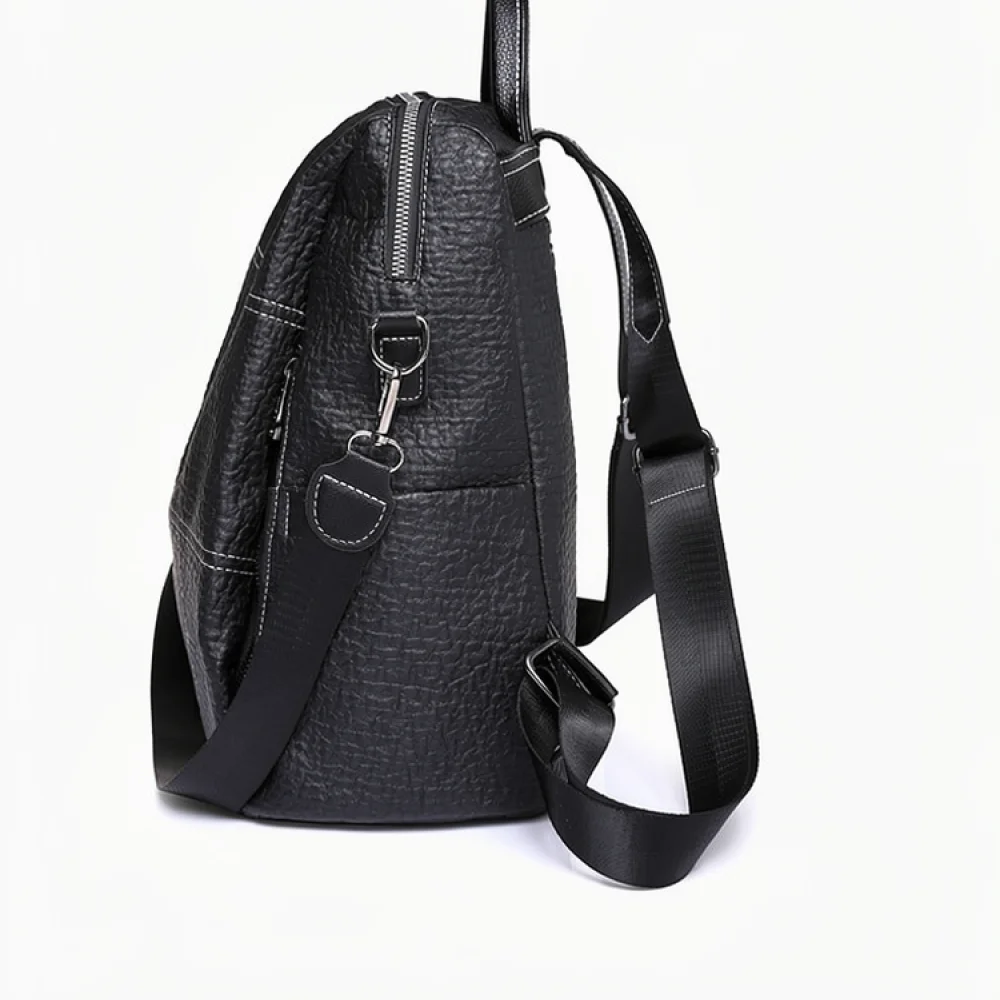 Fashionable Womens Backpack 2025 Winter New Large Capacity PU Leather Travel Bag Korean Style Casual Waterproof School Rucksack