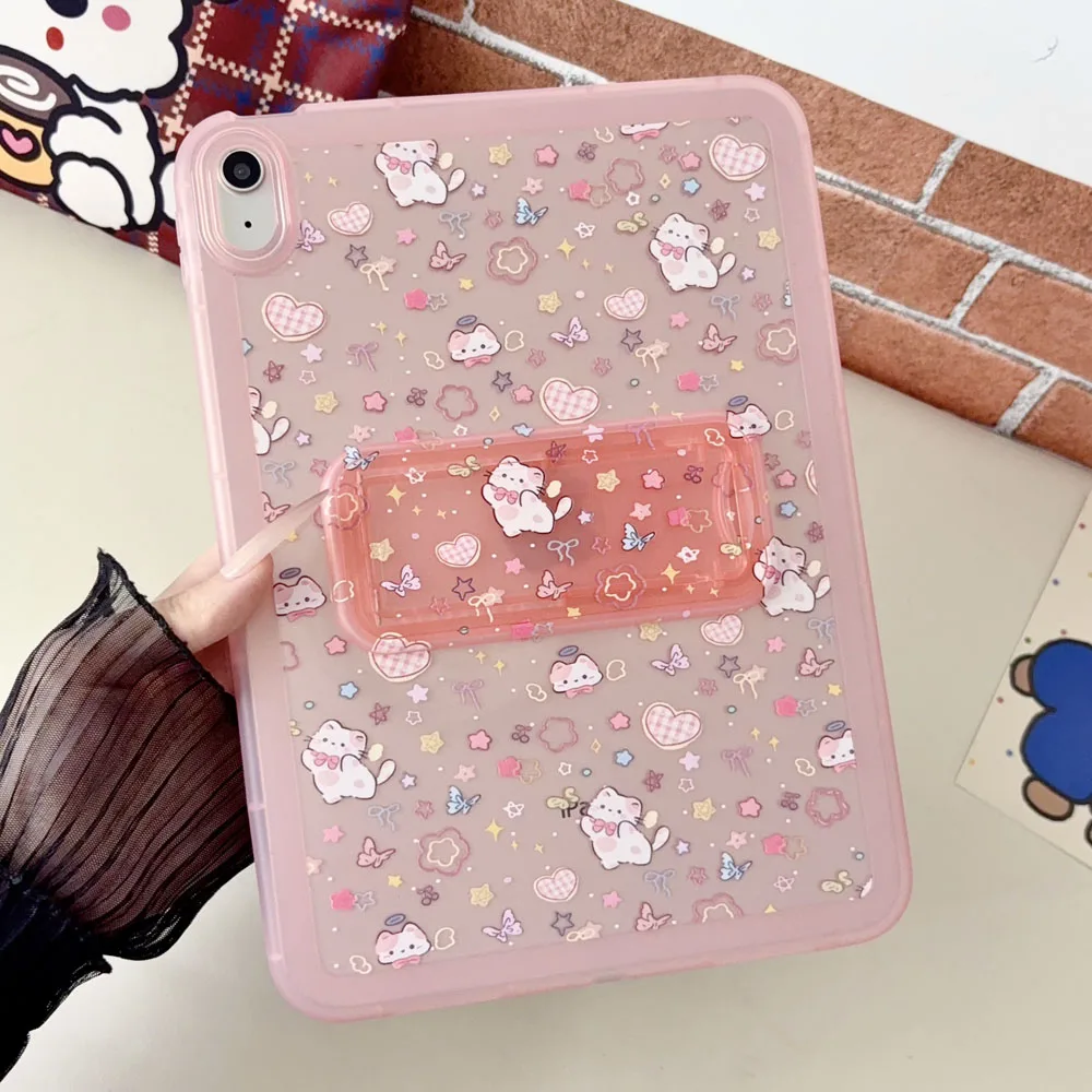 Cute Cartoon Printed TPU Case for iPad Air 13 M2-M4 with Stand Cover Compatible with iPad pro 12.9 2018-2022 / pro 13 M4 M5